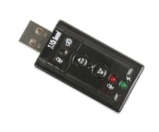 niceEshop Virtual 7.1 Channel External USB 2.0 Audio Sound Card Adapter,Black (Intl)