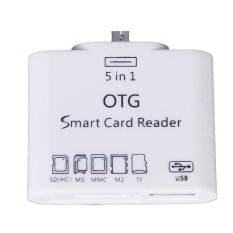 niceEshop White 5 in 1 Micro USB OTG Card Reader SD M2 TF Connection Kit for Samsung Galaxy S4 S3 Note (Intl)