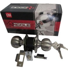 Nicole Stainless Steel Door Knob/Kunci Bulat/Kunci Pintu Kamar Mandi with Computer Keys