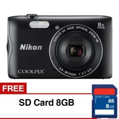 Nikon Coolpix A300 - 20.1MP - Optical VR - Kamera Digital - Hitam