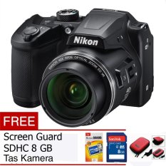 Nikon CoolPix B500 - 16 MP - Hitam + Gratis Memory Card + Screen Guard + Tas Kamera