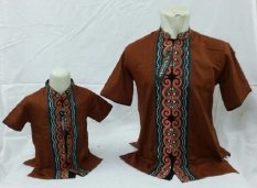 Nuranitex Busana Muslim Baju Koko Ayah dan Anak Keren - Merah