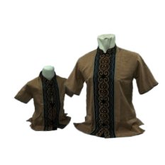 Nuranitex Busana Muslim Baju Koko Couple Ayah & Anak - Coffee
