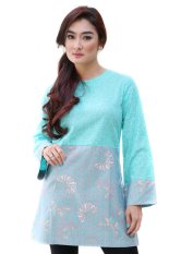 Oktovina-HouseOfBatik Blus Lengan Panjang Batik Katun - Femme Batik BLPKE-1B - Tosca
