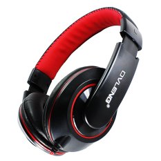 Ovleng X13 Fashion 3.5mm Audio Jack Stereo Headphone w/ Mic for Smart Phone / iPod / Computer - Black + Red