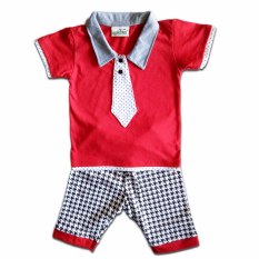 Ozuka Setelan Anak - Dasi Kerah Merah