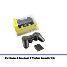 Paket Hemat : 2pcs Stik Wireless Ps2 / Sony PlayStation 2 Dualshock 2 Wireless Controller Stik