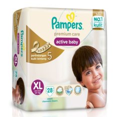 Pampers Popok Premium Care Active Baby Tape - XL 28