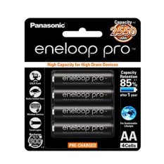 Panasonic Eneloop PRO AA - 2550 mAh - Bp4 - Hitam