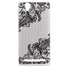 Pattern TPU Ultrathin Embossed Flowers Protective Case for Sony Xperia T2 Ultra / XM50h (White) (Intl)