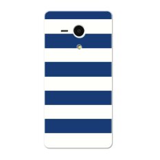 PC Plastic blue and white stripes Case for Sony Xperia SP navy and white - Intl
