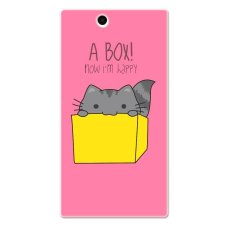 PC Plastic cartoon cat Case for Sony Xperia Z Ultra red - Intl