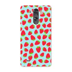 PC Plastic cartoon strawberry pattern Case for LG G3 beat red and blue - Intl