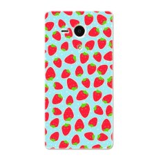 PC Plastic cartoon strawberry pattern Case for Sony Xperia SP red and blue - Intl