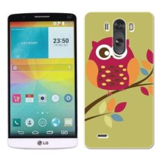 PC Plastic owl and tree Case for LG G3 beat red and yellow - Intl