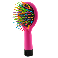 pink Rainbow S Wave Curl Air Volume Brush Abundant Hair Detangling Comb - Intl