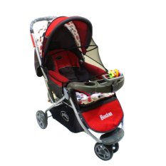 Pliko Boston PK-338 - Baby Stroller / Kereta Dorong Bayi 3 in 1 - Merah
