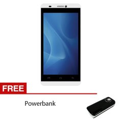 Polytron Smartphone Rocket R2501- 5 inch - 1GB RAM + 8GB ROM - White + Gratis Powerbank
