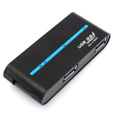 Portable High Speed 4 Ports USB 3.0/2.0 External Hub Power Adapter for PC Laptop - Intl