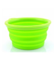 Portable Pet Dog Bowl Silicone Collapsible Feeding Water Feeder Bowl Dish for Travel , Green (Intl)