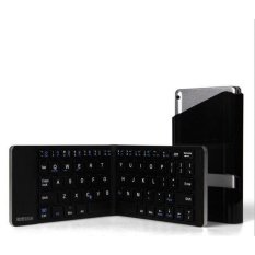 Portable Wireless Bluetooth Foldable Mini Keyboard Black (Intl)
