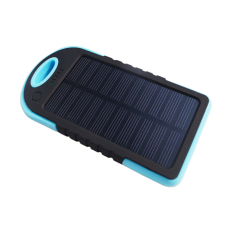 Power Bank Solar Tenaga Sinar Matahari Mode in korea with LED- Real Capacity 99000 mAh - Biru