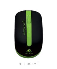 Powerlogic Airmouse2 Wireless Optical Mouse Hitam Hijau