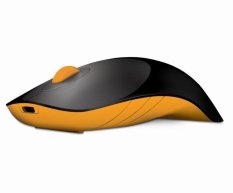 Powerlogic Wireless Mouse Air Shark - Hitam Oranye