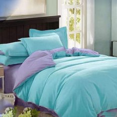 Prissilia Katun Jepang - Bed Cover Set Blue Purple