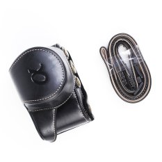 PU Leather Camera Bag Case Pouch for Sony A5000 A5100 NEX 3N Black (Intl)
