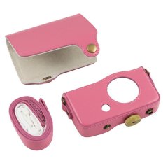 PU Leather Camera Case Bag Cover for Casio Exilim ZR-50 ZR50 with Strap (Pink) (Intl)