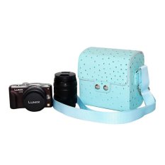 PU Leather Generic Universal Camera Case Bag Cover for Canon Sony Nikon Samsung and other Digital Camera (Blue) (Intl)