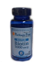 Puritan Pride Super Biotin 5000 mcg - Penumbuh Rambut - 60 Caps