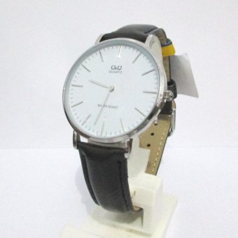 q q analog model dw jam tangan pria hitam kulit q q analog model dw jam tangan pria hitam kulit