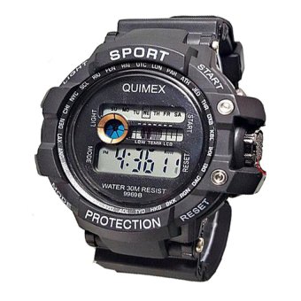 quimex jam tangan sport pria karet qu 81 hitam quimex jam tangan sport pria karet qu 81 hitam