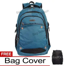 Real Polo Tas Ransel Kasual 6360 Biru - Free Bag Cover Real Polo Tas Ransel Kasual 6360 Biru - Free Bag Cover