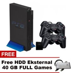 Refurbished Sony Playstation PS2 Fat Scph 10000 - 18000 Dan Hardisk 40 GB Full Games - Hitam - Grade A
