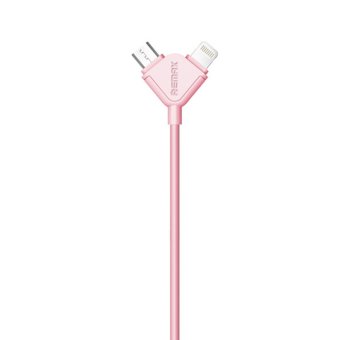 remax souffle 2in1 lightning and micro usb kabel data pink lazada indonesia remax souffle 2in1 lightning and micro usb kabel data pink lazada indonesia