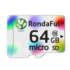 Rondaful Micro Sd Card Class 10 Real Capacity Storage Memory TF Card 64GB