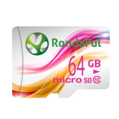 Rondaful Micro Sd Card class10 Real Capacity Storage Memory TF Card 64GB