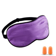 Roybens Breathable Sleep Travel Eye Mask , Soft & Breathable, Ultra Lightweight, Light Blocking Eye Covers with Adjustable Strap and Ear Plugs for Sleeping, Relaxation, Spa Purple (Intl)