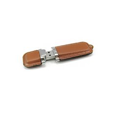 S and F FbscTech 16GB USB 2.0 Leather Flash Drive Data Memory Storage Pen Stick U Disk Cuboid (Brown) - Intl