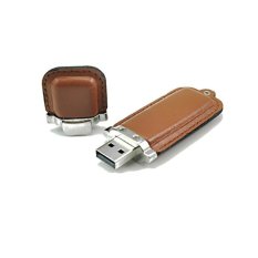 S and F FbscTech USB 2.0 Leather Flash Drive Data Memory Storage Pen Stick U Disk 64GB Cuboid Yellow - Intl