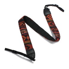 S and F Vintage DSLR SLR Camera Neck Shoulder Strap Belt for Canon Nikon Pentax Sony 202 (Black/Red) - Intl