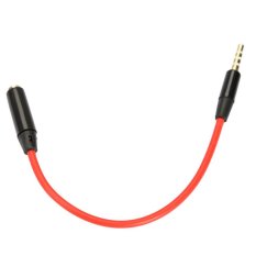 S & F 3.5mm Male to Female Plug Headphone Earphone Audio Convertor Extension Cable (Red) - Intl
