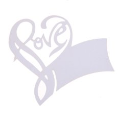 S & F 50PCS New Love Letter Heart Wine Glass Place Card Wedding Party Decor White - Intl