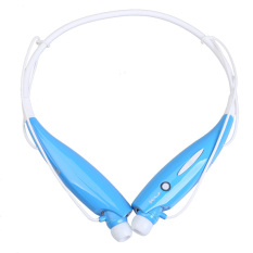 S & F HV-800 Bluetooth A2DP Stereo Headset for Music Phone Call Two Channel 9 (White/Blue) - Intl