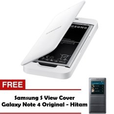 Samsung Extra Battery Kit Galaxy Note 4 - Putih + Gratis Samsung S View Cover Galaxy Note 4 Original - Hitam