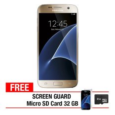 Samsung Galaxy S7 Flat - 32GB - Gold + Gratis Anti Gores + Micro SD 32GB