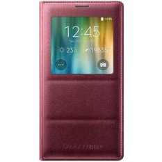 Samsung S View Flip Cover Case for Samsung Galaxy Note 4 Original 100% - Wine Red